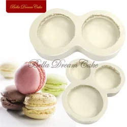Multi Size Half Macaron Silicone Mold 3D Fondant Chocolate Mould DIY Clay Candle Model Cake Decorating Tools Kitchen Bakeware