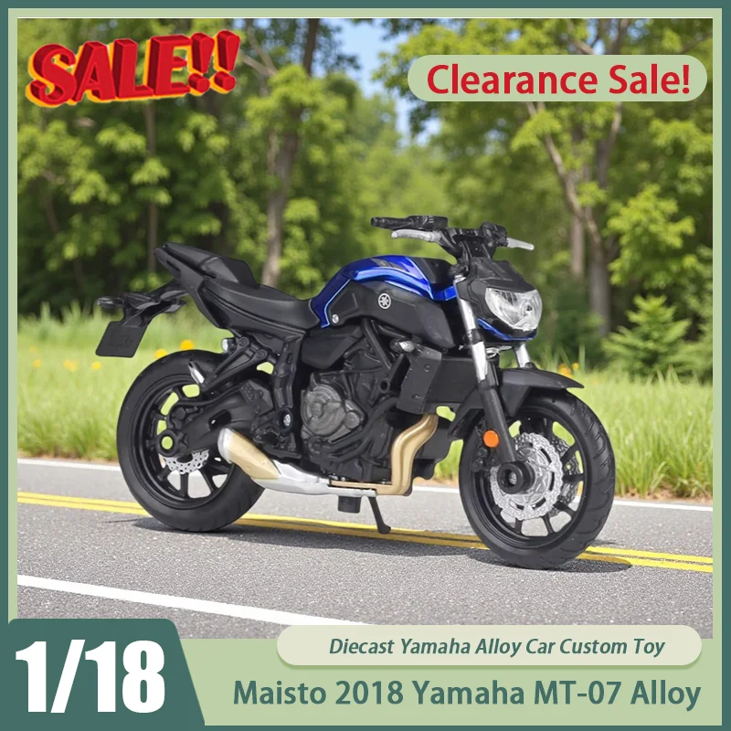 

Распродажа на складе Maisto 1:18 2018, Yamaha Mt07 Mt-07, миниатюрный сплав мотоцикла, литые под давлением украшения Yamaha, игрушка на заказ, подарок для детей