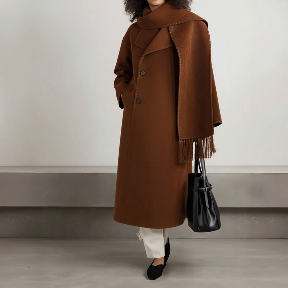 معطف نسائي كاجوال بنمط ربيع الخريف، ملابس خارجية خالية من الديكور، ملابس خارجية مريحة مناسبة للمناسبات غير الرسمية #1