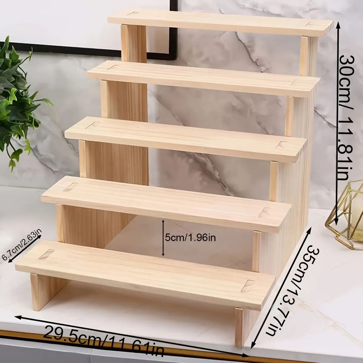 Houten displayrek, parfum, cosmetica opbergrek, sieradenrek, voor feestdecoratie, commercieel displayrek
