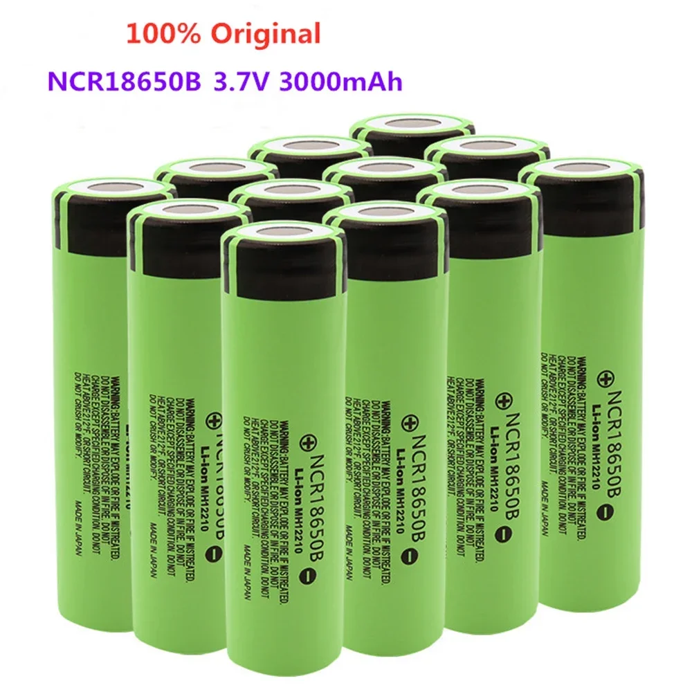 4~50 PCS New original NCR18650B 34B 3.7V 18650 3000mAh Rechargeable Lithium Battery Flashlight Battery Tip Battery