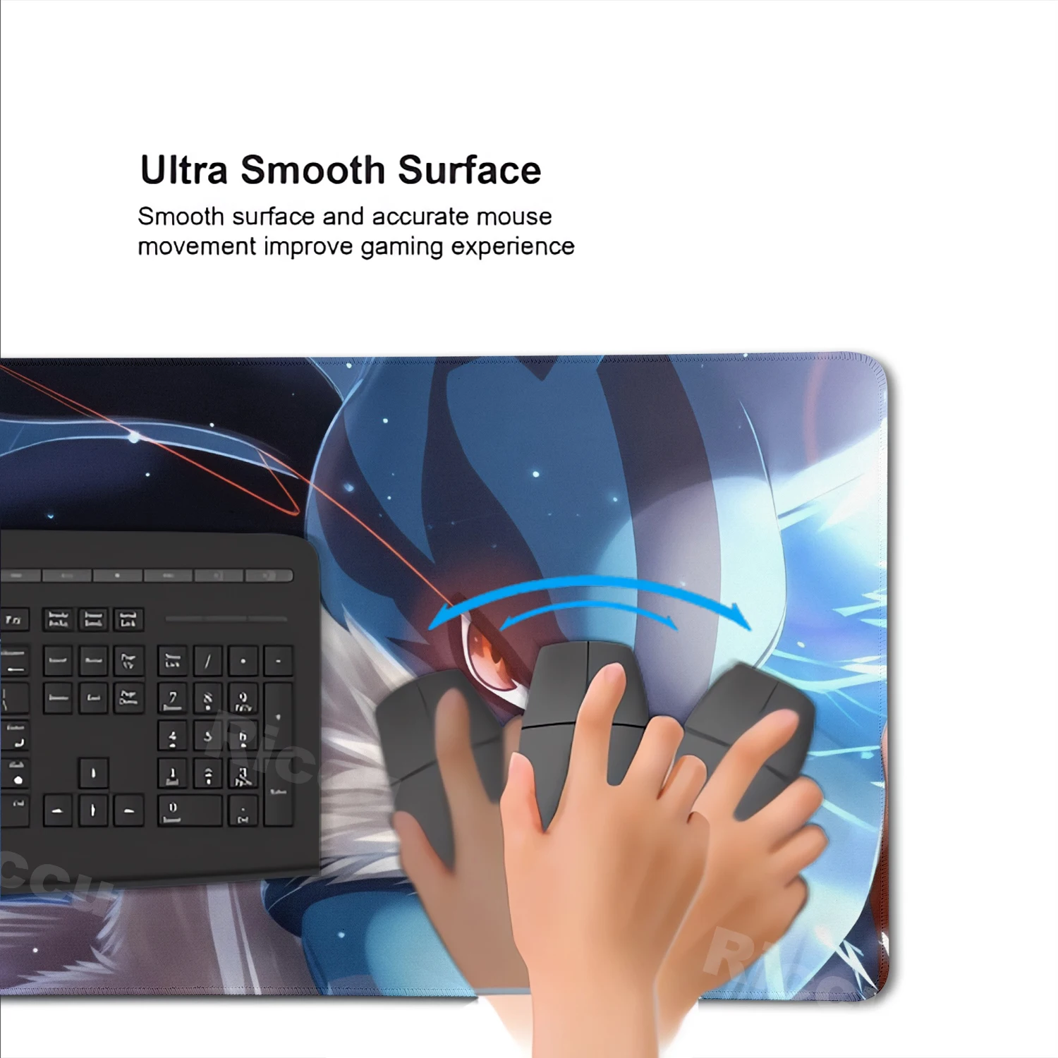 Estetyczna podkładka pod mysz Anime P-pokemon Lucario Wzór Mata na stół Komputer Laptop Klawiatura Dywaniki Akcesoria do biura i gier Dywan XXL — zdjęcie produktu 5