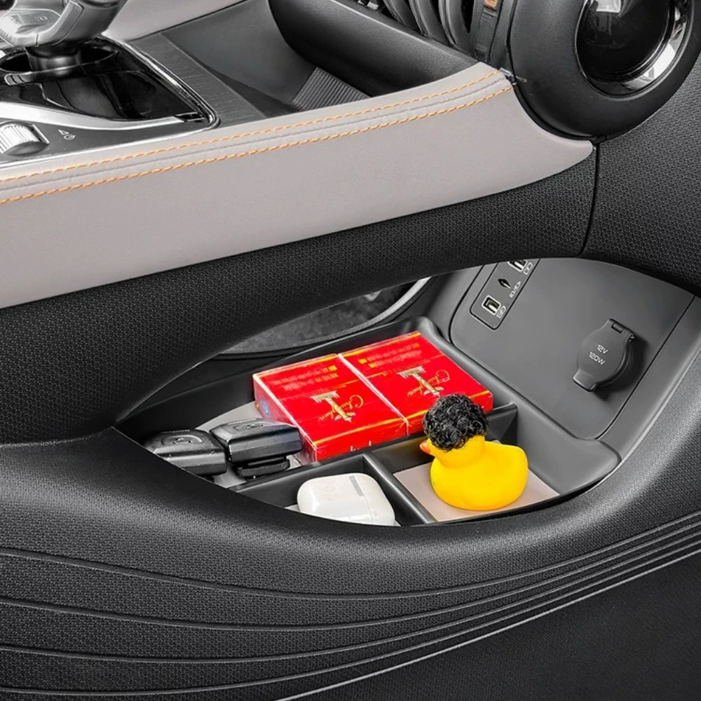 Picture 4: For BYD Atto 3 Center Console Lower Storage Box Divider Organizer Tray Holder Interior Modification Auto Accessories
