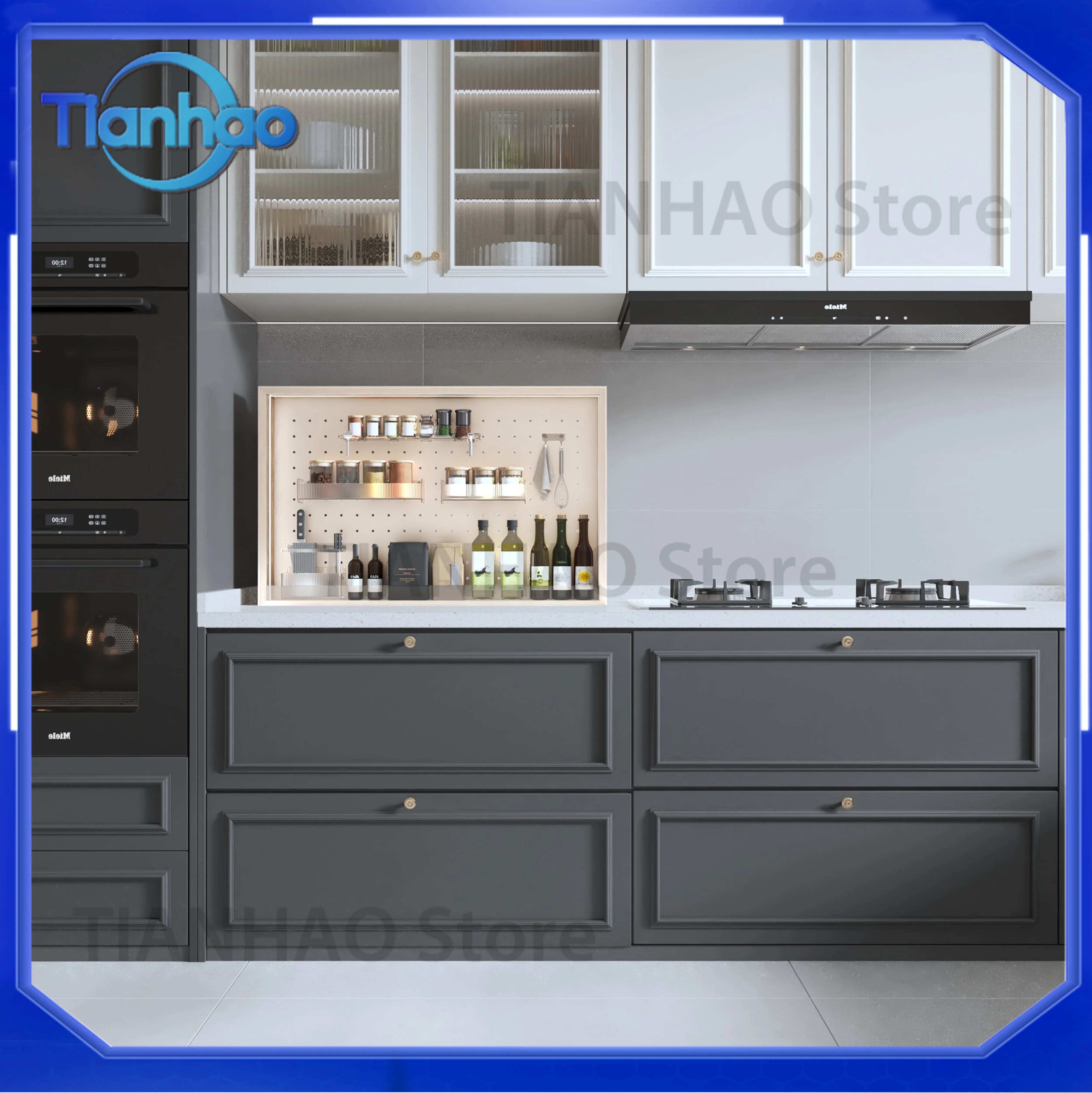 Multi-Functional Freestanding Pull-Out Basket for Home Kitchen Wall-Mounted Storage Cabinet with Large Capacity