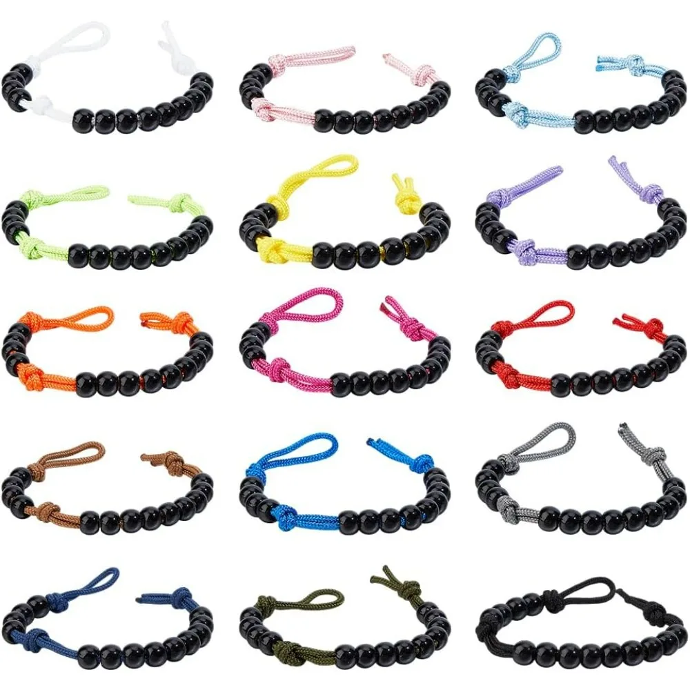 15 قطعة حبات الحارس عداد بيس للمشي لمسافات طويلة الاكريليك حبل الخرز Pace عداد لمسافات طويلة التخييم عداد للمغامرات في الهواء الطلق