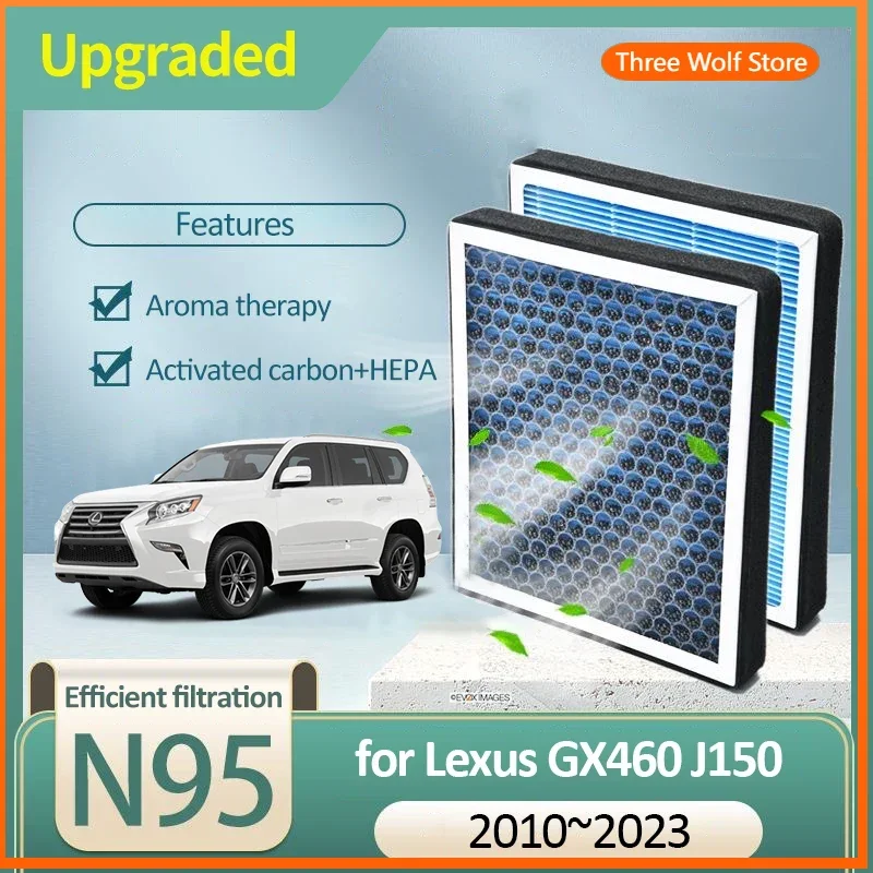 

Воздушный фильтр с активированным углем для Lexus GX460 J150 MK2 Toyota Land Cruiser Prado 2010 ~ 2023 2015 2013 2011 2017 2021 аксессуары