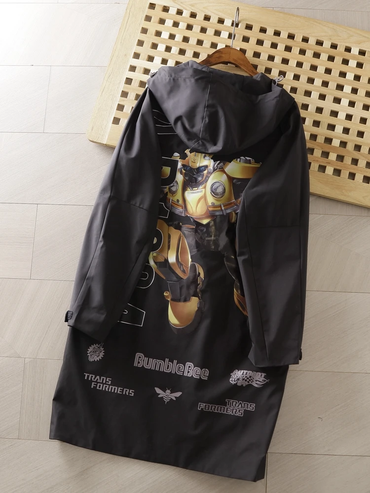 

Classic Faionable Hooded Men's Windbreaker Jaet Casual Spring Autumn New Sle Simple Sli Upper Apparel