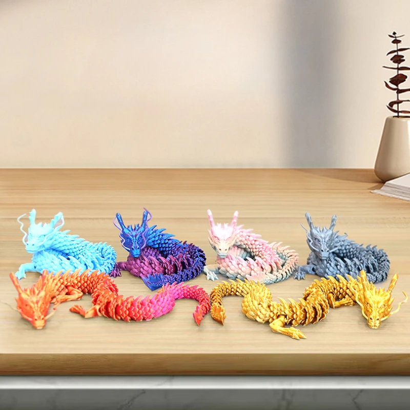 Free Swing Creative Handmade 3D Printing Chinese Dragon Decoration Handicrafts Year of The Dragon Gifts