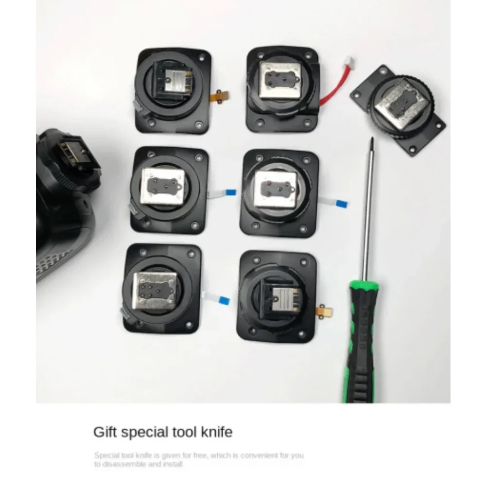 NEW For Godox V1-C V1-N V1-S  V1-O V1-F V860III flash lamp hot shoe holder Hotshoe Rear Mount Base Foot Bracket SPEEDLIGHT