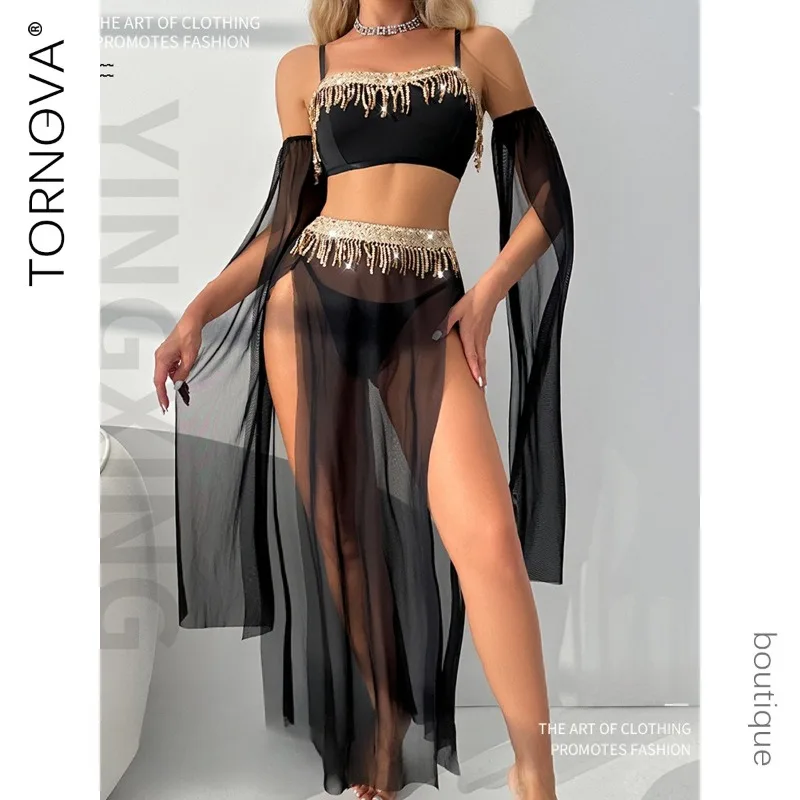

Tornova сексуальное женское белье, костюм для женщин, сетчатое лоскутное женское нижнее белье с кисточками, сексуальная юбка с разрезом, сетчатое прозрачное нижнее белье, новинка