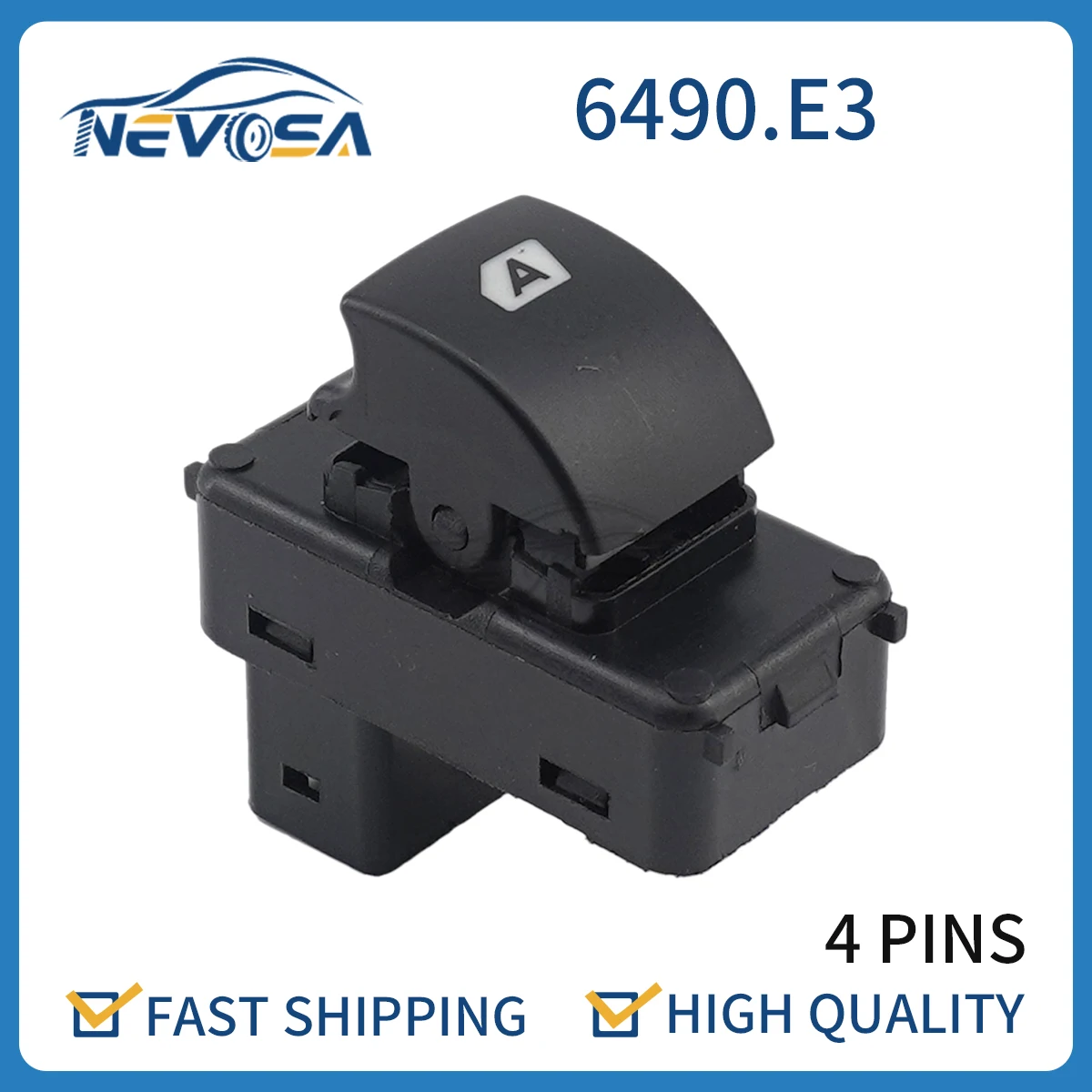 

Nevosa 6490.E3 Electric Power Window Switch For Peugeot Partner Box Platform Chassis 207 Citroen Berlingo C4 6490E3 Driver Side