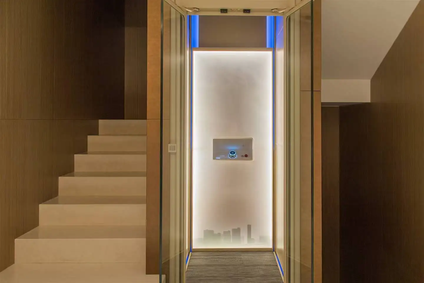 Attic home elevator manufacturers supply two or four small duplex villas without pit multi-layer