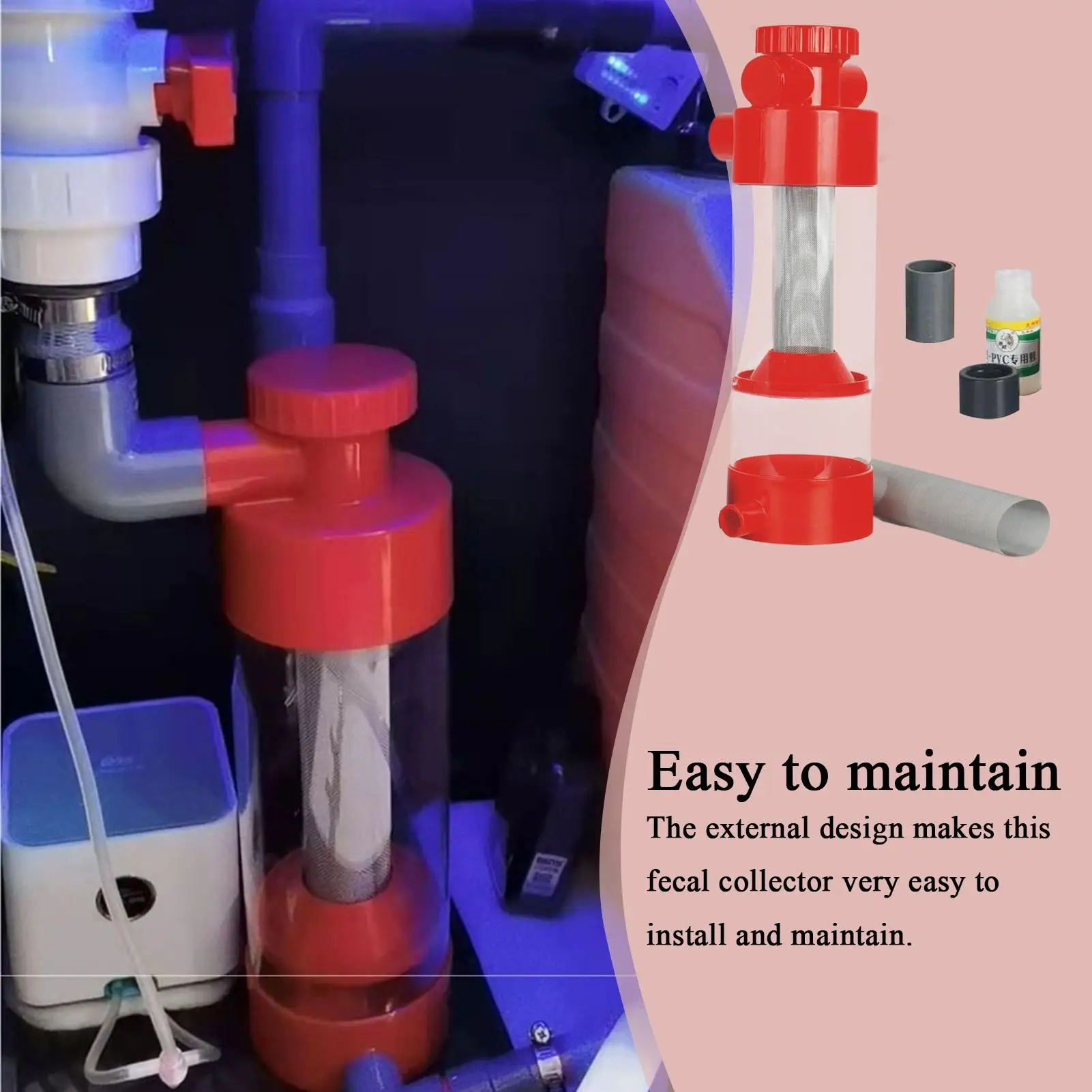 

Fish Poop Collector Fish Waste Cleaner Filter External Separator Cleaning Tool For Breeding Tank Betta Shrimp Maintenance