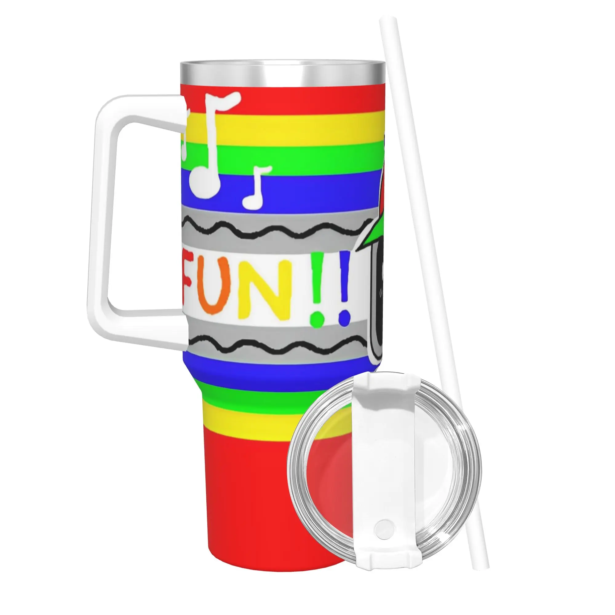 40OZ Stainless Steel Tumbler Cartoon Sprunki Game Coffee Mug  Keep Heat Cold Drink Car Mugs Camping Water Bottle