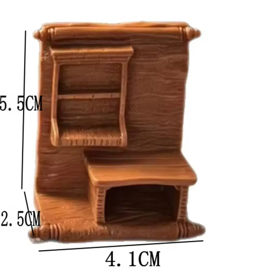 Dollhouse Scroll Cabinet Model Resin Ornament DIY Micro Landscape Scene Decor Miniature Study Room Accessory