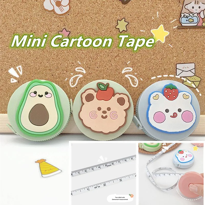 

150cm Cartoon Portable Ruler Tape Mini Meter Tape Keychain Measuring Tape Tailor Ruler Clothing Size Measure Tape Sewing Tools