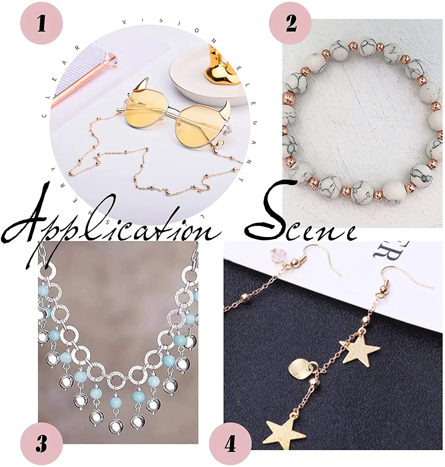 3/4/6/8/10/12 مللي متر خزر عازل مستدير CCB الذهب الفضة اللون السلس فضفاض الكرة الخرز لسوار DIY بها بنفسك صنع المجوهرات اكسسوارات