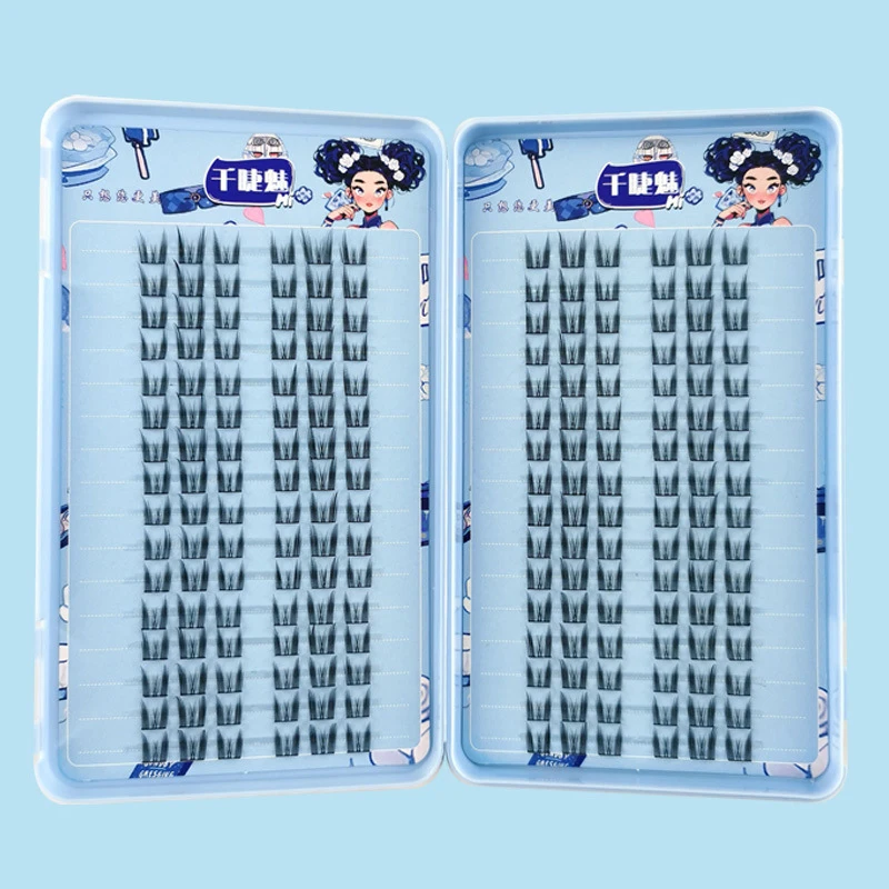 Natural Voluminous False Eyelashes, Fluffy Wispy Lash, Easy Application, Manga Eye, Daily Use 72/192/288 Clusters