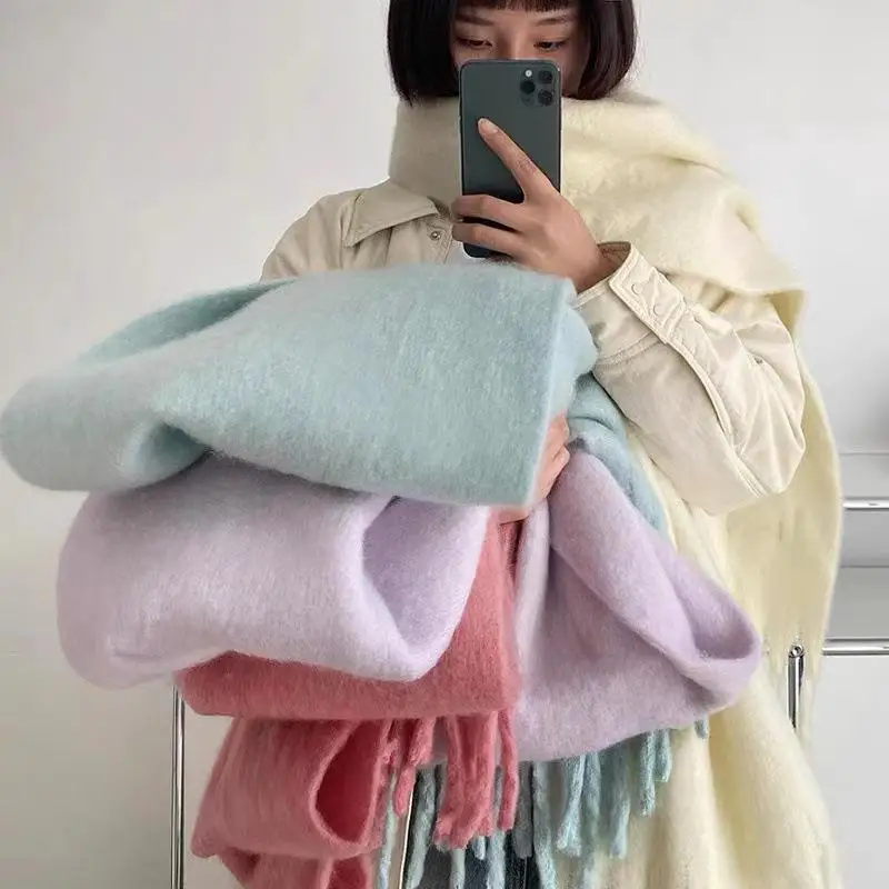 

Women's Luxury Winter Cashmere Scarves - Pashmina , Thick Blanket Wrap With Long Fringe For Him & Her Couple-style Scarves〔CC55〕
