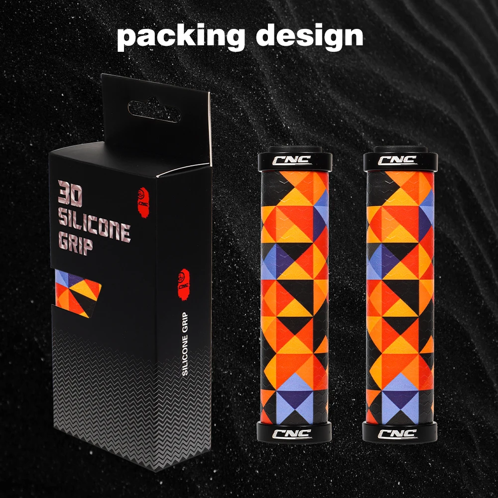 Pegangan Setang Sepeda 3D Anti-selip MTB Cincin Kunci Ganda Pada Gel Silikon Pegangan Sepeda Gunung Pegangan Sepeda Gunung