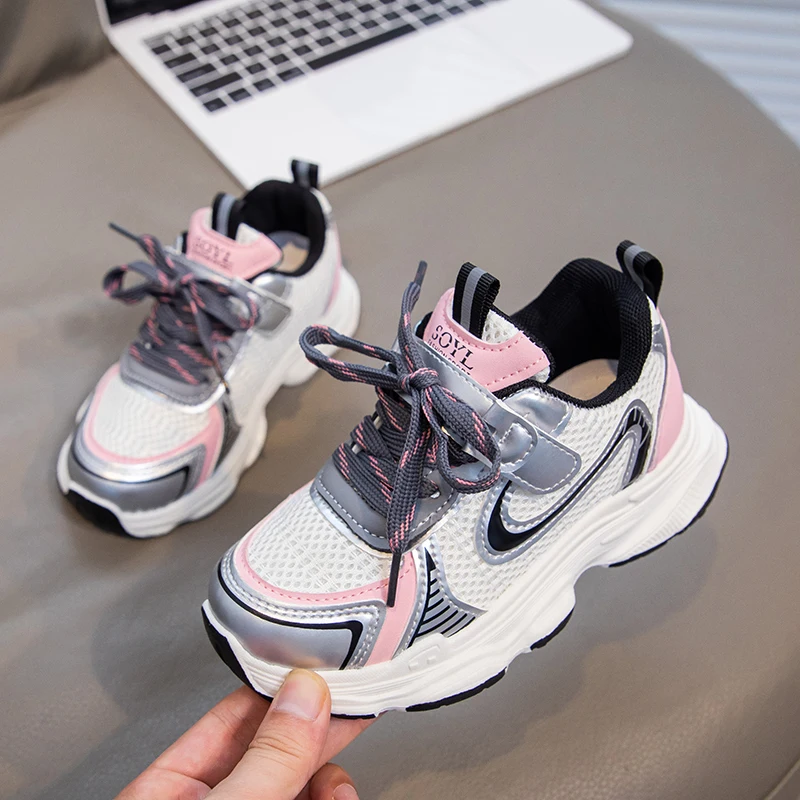 

Children's and girls' sports shoes 2025 Autumn/Winter new style Boys' soft-soled running shoes Children's lightweight shoes