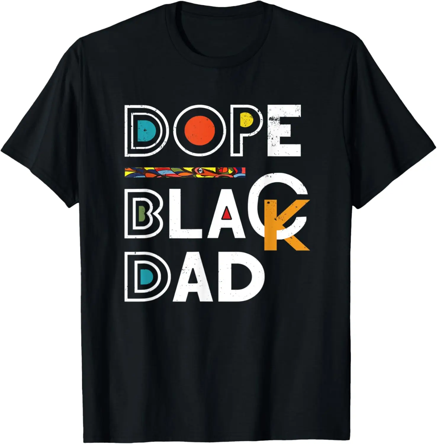

Мужская футболка Dope Black Dad — Young Black and Dope