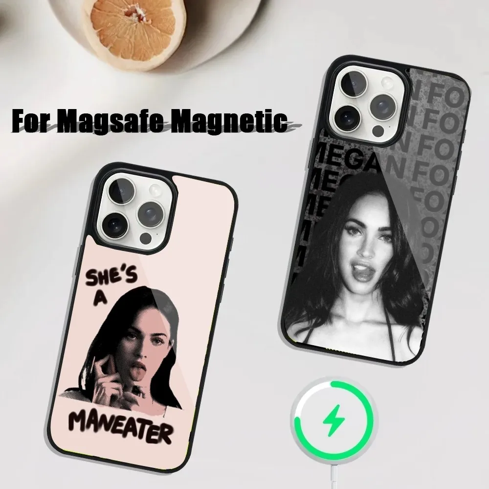 2000s Megan Fox Phone Case For iPhone 16,15,14,13,12,11,Plus,Pro,Max Mini Magsafe Magnetic Wireless Charging