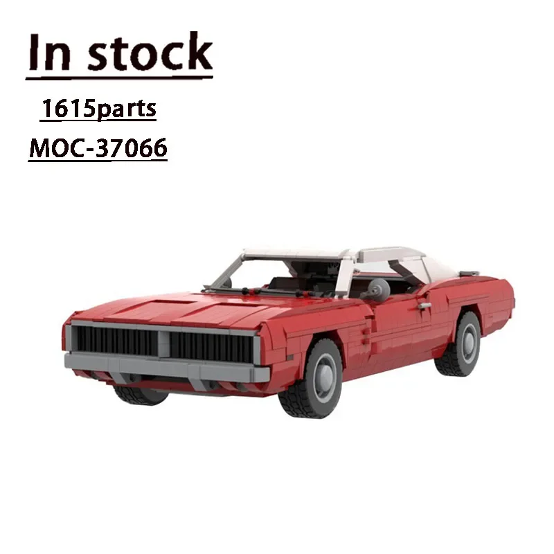 MOC-37066 Classic Muscle Car City Racing 1969 Splicing Assembly Building Blocks1615 Parts Building Blocks Kids Birthday Toy Gift