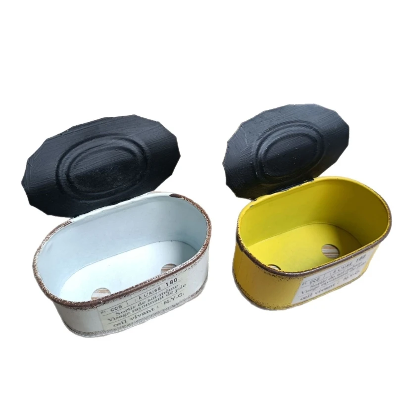 

Antique Styles Elegant Oval Can Iron Flower Pot Suitable For Mini Plant Succulents Indoor Outdoor Decoration Use Y5GB