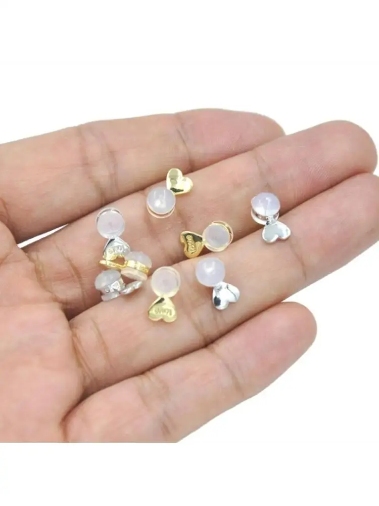 Heart Love Earring Backs Replacements for Posts Earring Backings Secure for Studs Safety Locking Ear Lock