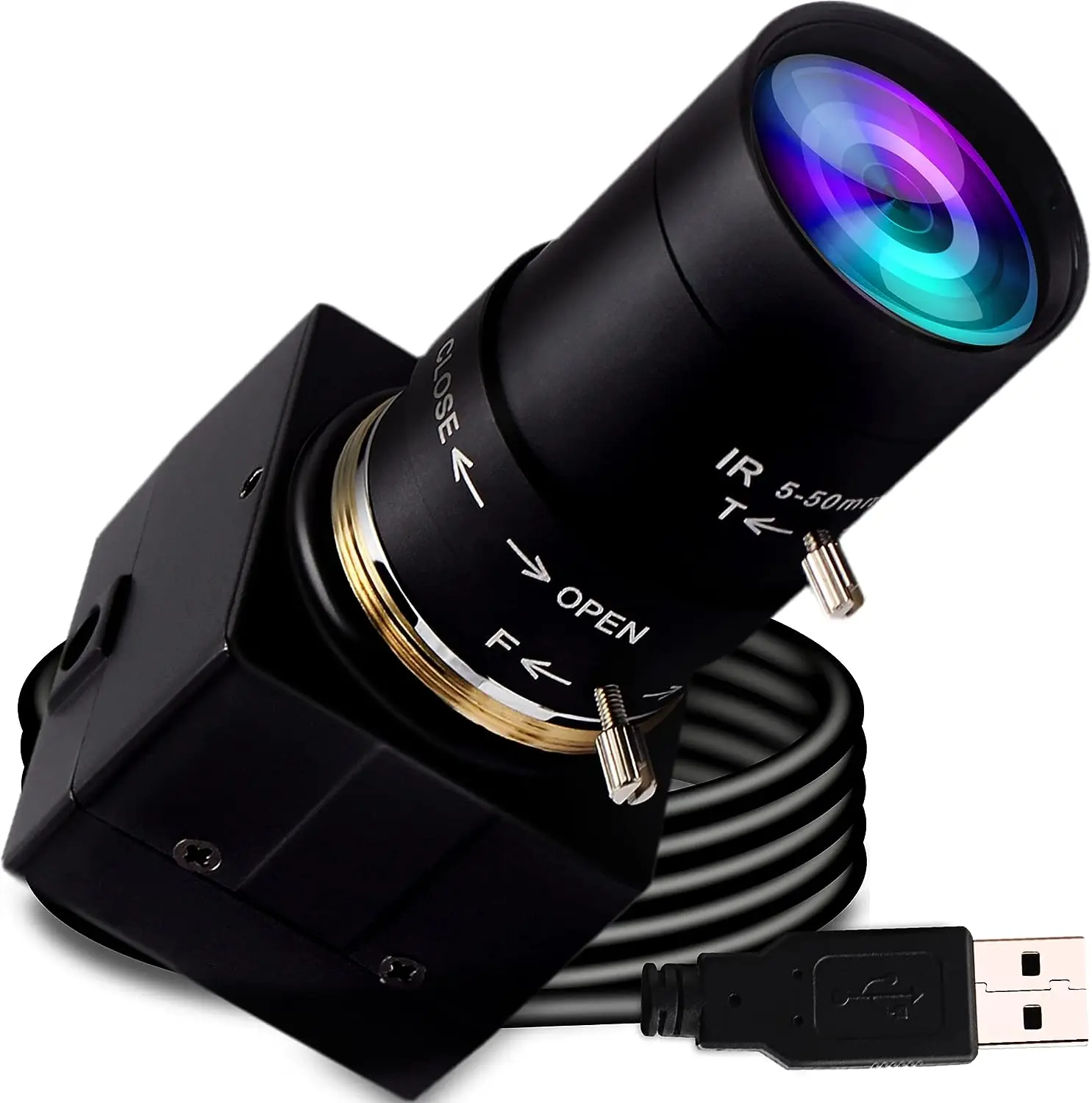 ELP 5-50mm Varifocal Lens 1080P USB Camera with H.264 High Definition Sony IMX323 Webcam for Android Linux Windows Industrial PC