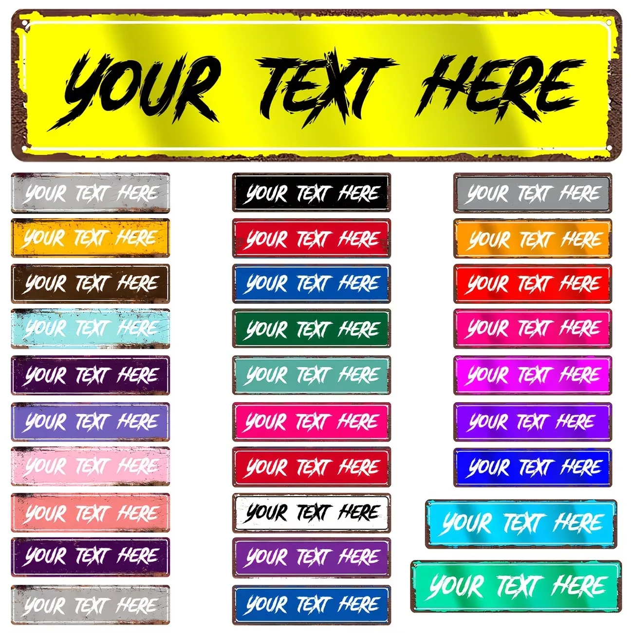 Custom Personalized Text Metal Sign - Vintage Wall Decor with Colorful Backgrounds, Ideal for Home, Farmhouse, Garage, or Club