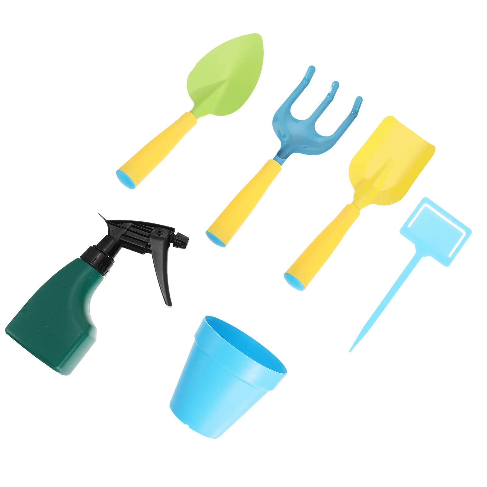 مجموعة واحدة من أدوات البستنة للأطفال، معاول صغيرة ملونة، مجموعة أدوات زراعة عملية خفيفة الوزن للأنشطة الخارجية للأطفال