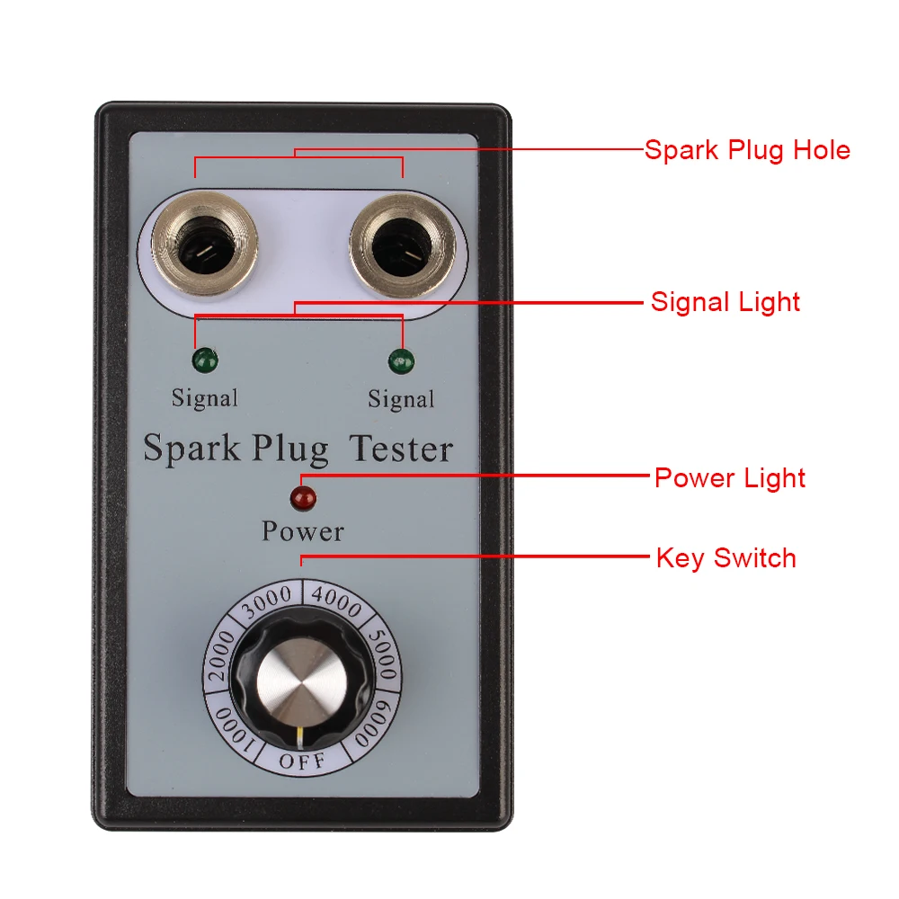 1A 12V Car Tester Spark Plug Ignition Analyzer Starter Test LED Indicator Coil Detector Diagnostic Tools Automotive Accessories