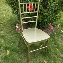 Cushion Is Option 1.5mm Metal Tube Stackable Metal Wedding Napoleon Chair