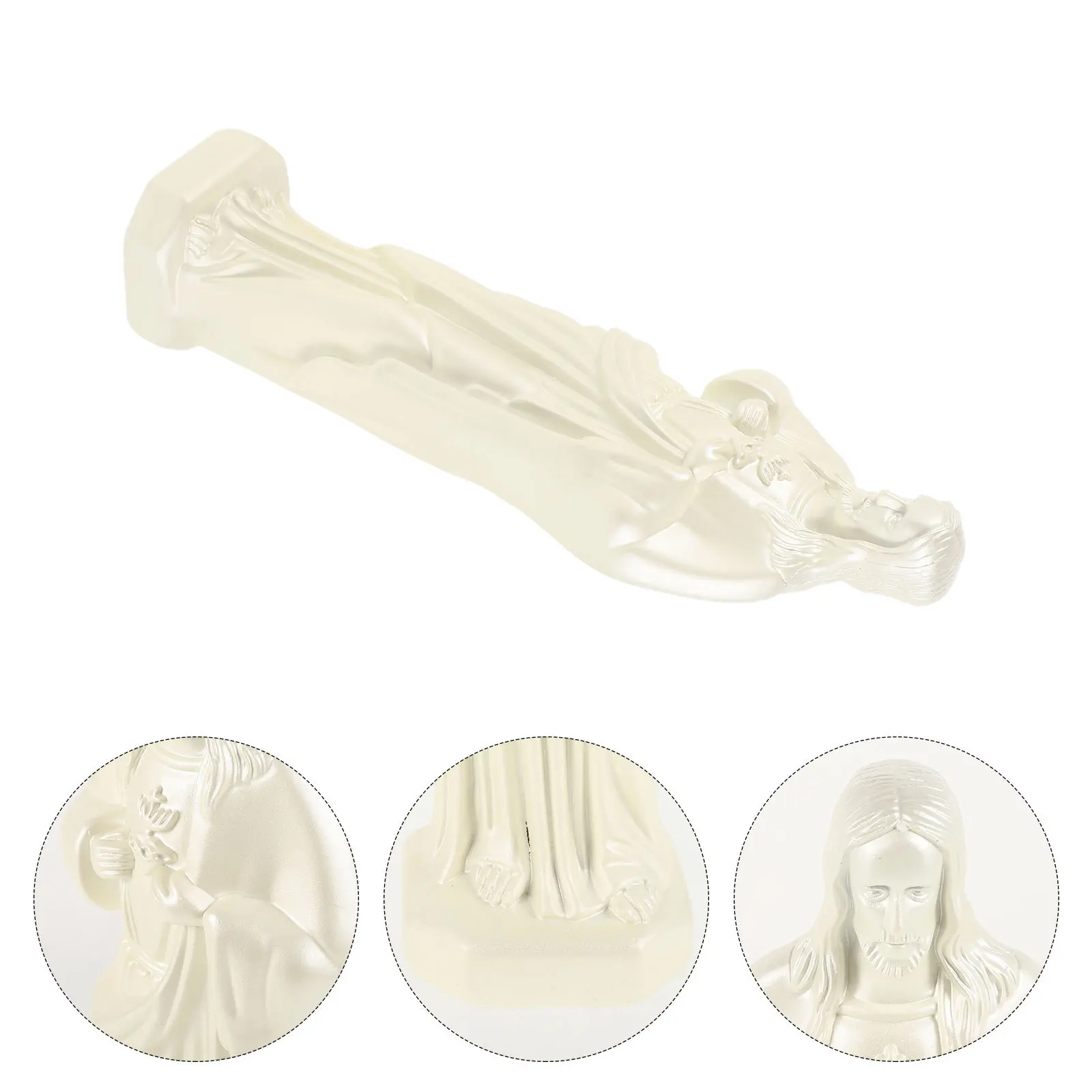 

Mexican Holy Father Statue Craft Decoration Fade Resistant Realistic Shape Ideal Church Home Office Desktop Ornament Holy