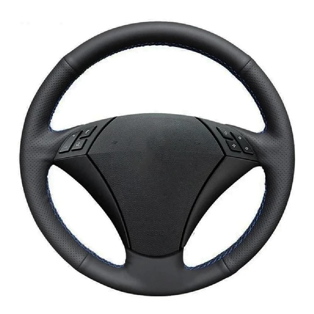 Car Steering Wheel Cover For BMW 530 523 523li 525 520li 535 545i E60 Customized Microfiber Leather Braid Car Accessories