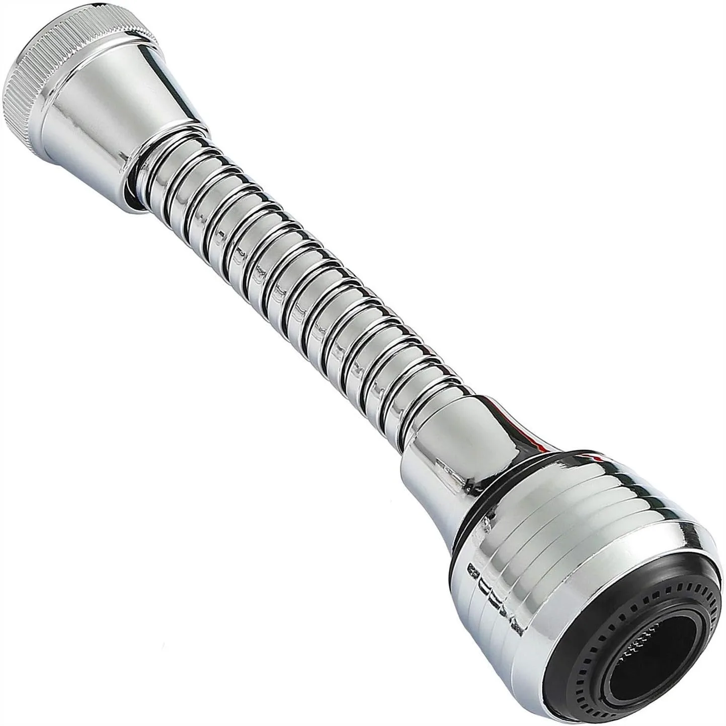 

360° Flexible Faucet Sprayer Attachment, Kitchen Sink Aerator Extender with Pull Switch for Cold Hot Water, Polished Chrome ABS