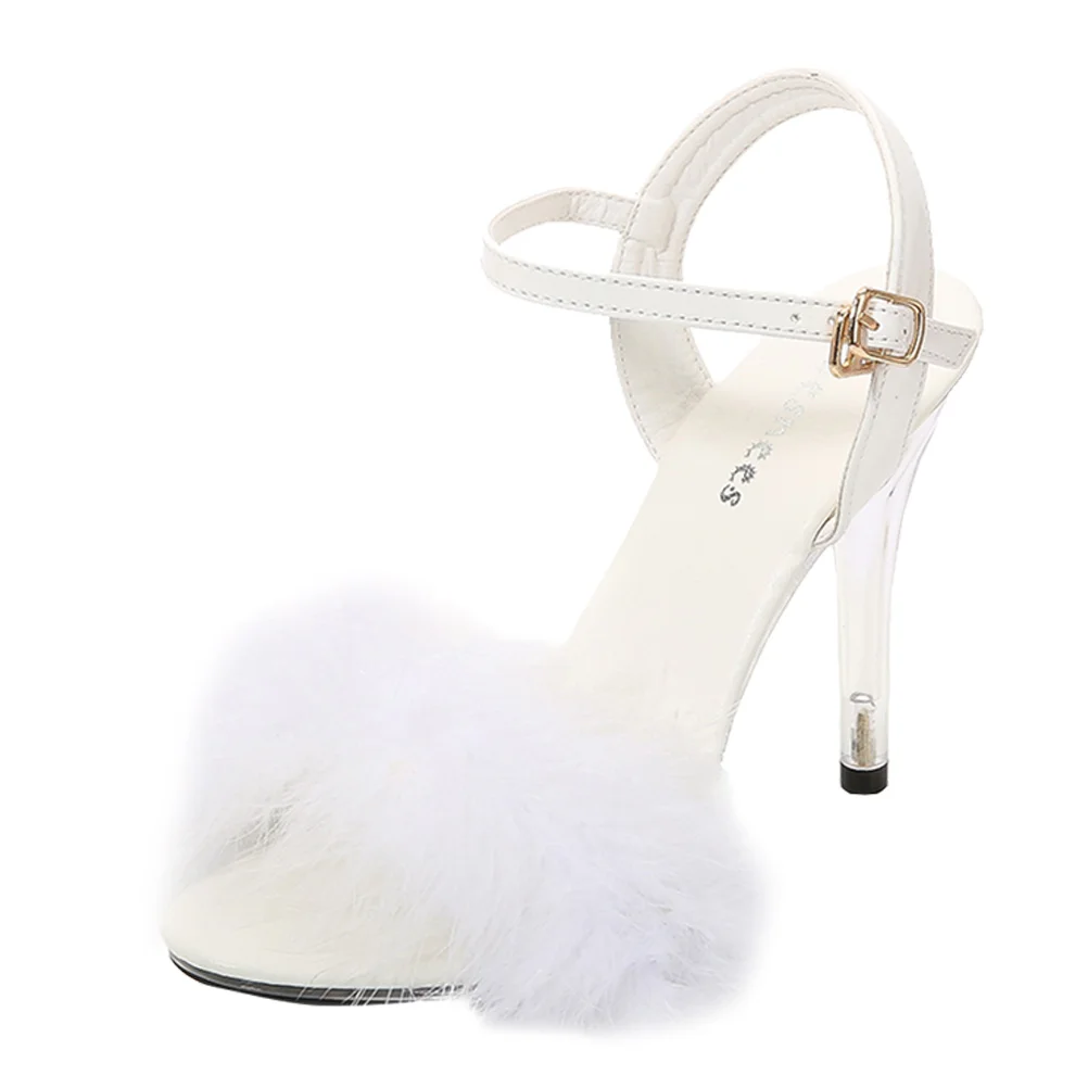 

Женские сандалии, обувь на высоком каблуке с поясом, повседневная обувь, модная белая тонкая обувь