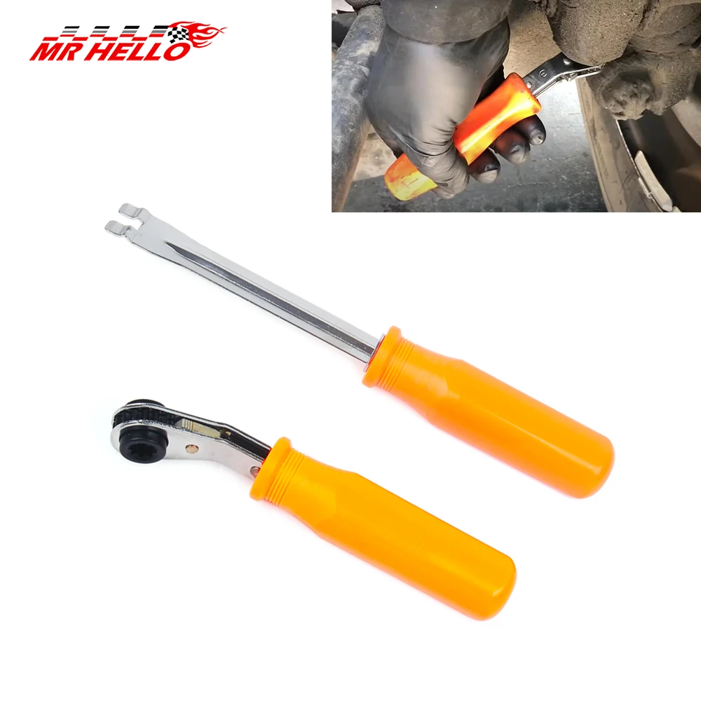 

2PCS Automatic Slack Adjuster Tool Set Fork End Release Tool Double Square Ratcheting Wrench for Trucks Trailers