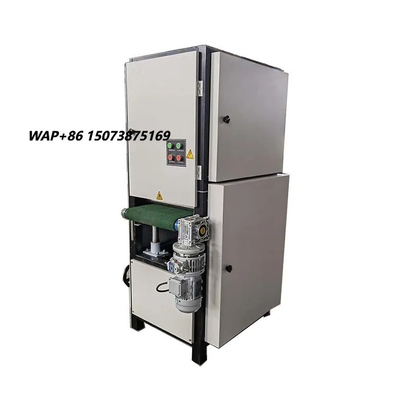 Flat Grinding Polishing Machine Deburring Rust Removing Stainless Steel Wire Drawing Sanding Belt 7.5kW Motor Engine 450kg China