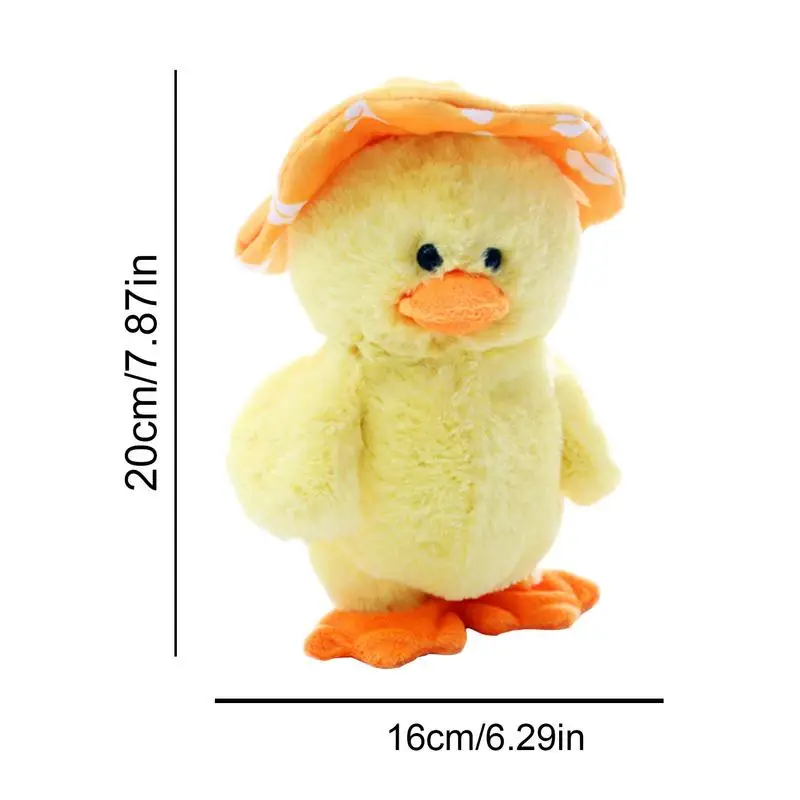 Pop-juguetes eléctricos de pato amarillo para niños pequeños, muñeco de peluche multifuncional, grabación de baile y canto, Regalos divertidos