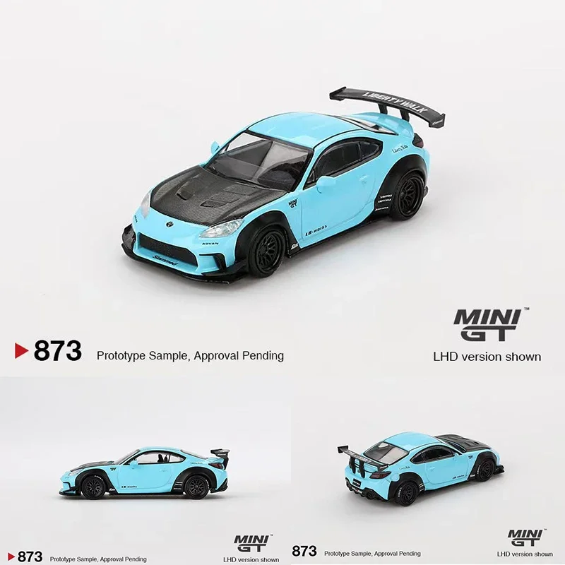 

Предпродажа 1:64 MINIGT 873 LBWK GR86 LB Nation Baby Blue, литая под давлением диорама, коллекция моделей игрушек