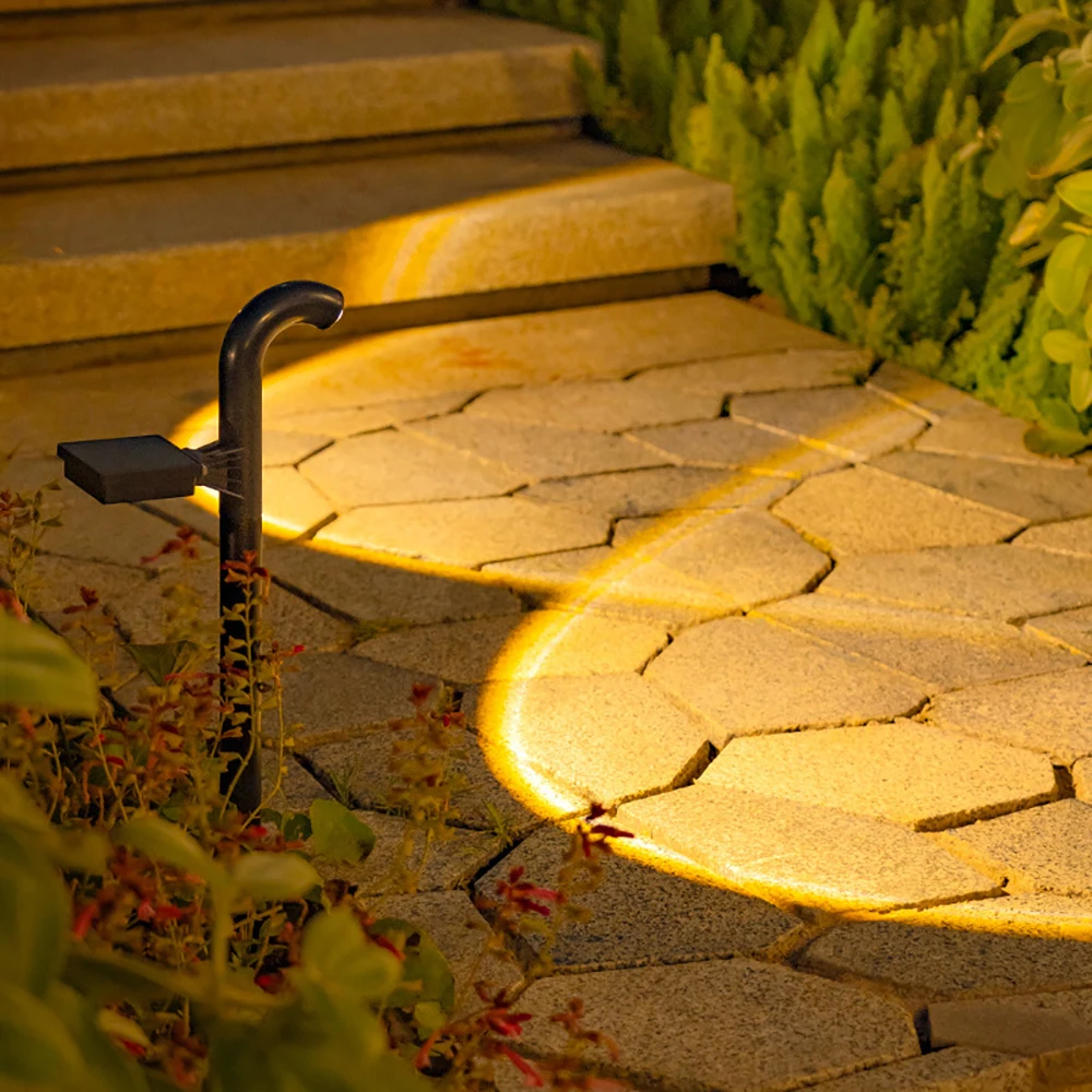 Foco impermeable para camino de carretera, energía Solar, luz cálida para césped, lámpara de iluminación de ambiente para decoración de piscina, césped y patio