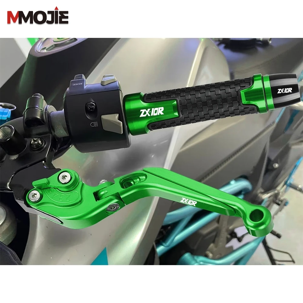 ZX 10R ZX-10R 2011 2010 2009 2008 Handlebar Handle Grips Ends FOR Kawasaki ZX10R 2006-2015 2014 2013 2012 Brake Clutch Levers