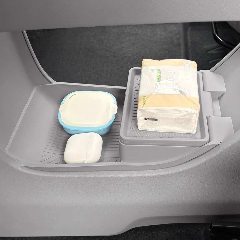 

For Leapmotor A10 2026 Double Layered Storage Box Under The Central Control Interior Modification Supplies Silicone Privacy Box