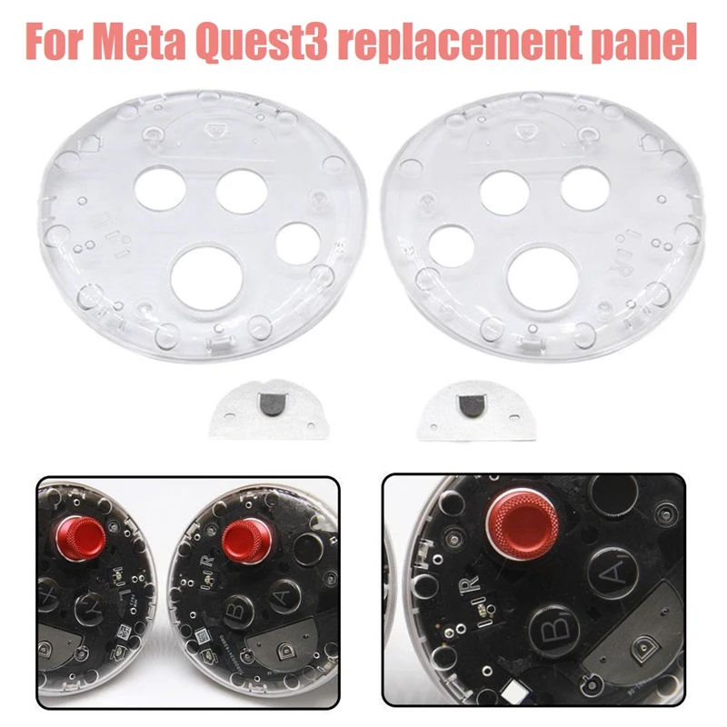 Handvat Controller Knop Paneel Cover Voor Meta Quest 3 Controller Grepen Beschermende Transparante Cover Anti Scratch