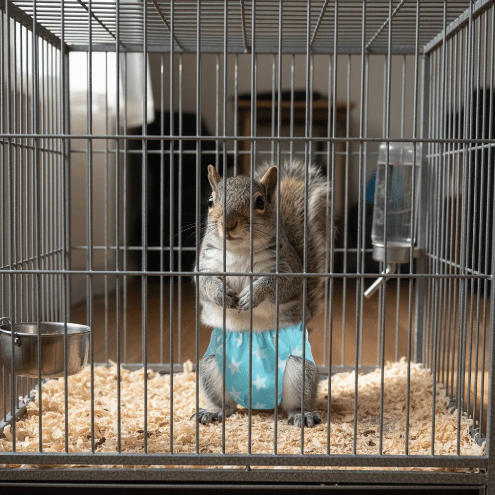 Absorbent Squirrel Diapers Breathable Adjustable Pet Training Pants Flexible Closure Leak-Proof Potty Training Underwear