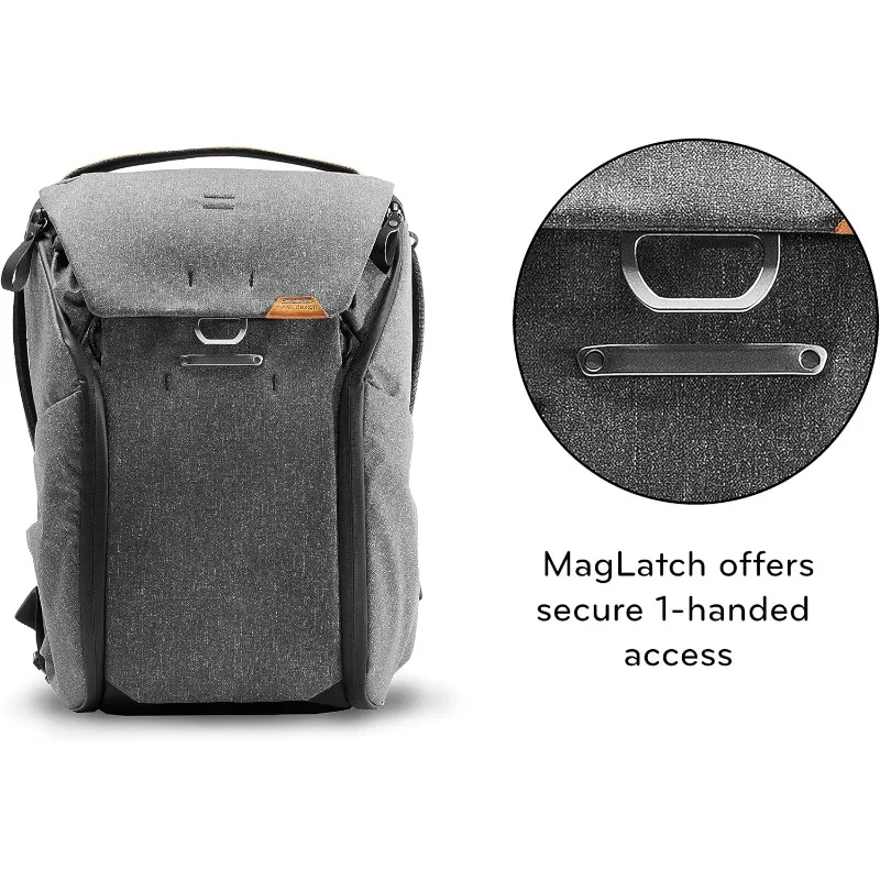 Everyday Backpack V2 20L, Camera Bag, Laptop Backpack with Tablet Sleeves, Charcoal (BEDB-20-CH-2)