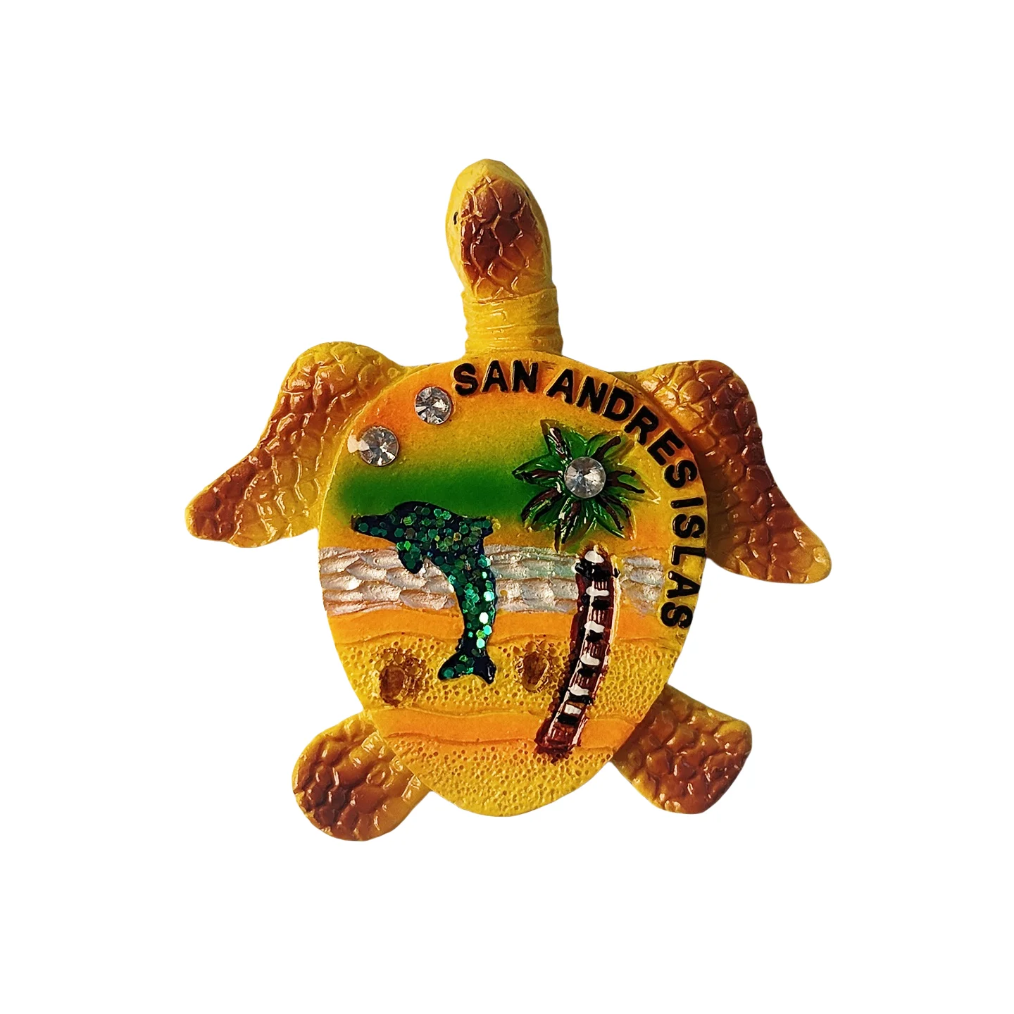 كولومبيا، جزر سان أندريس، السلحفاة، مجسمة ثلاثية الأبعاد، هدايا تذكارية للسياحة، لوحة من الراتنج، ديكور منزلي، مغناطيس الثلاجة